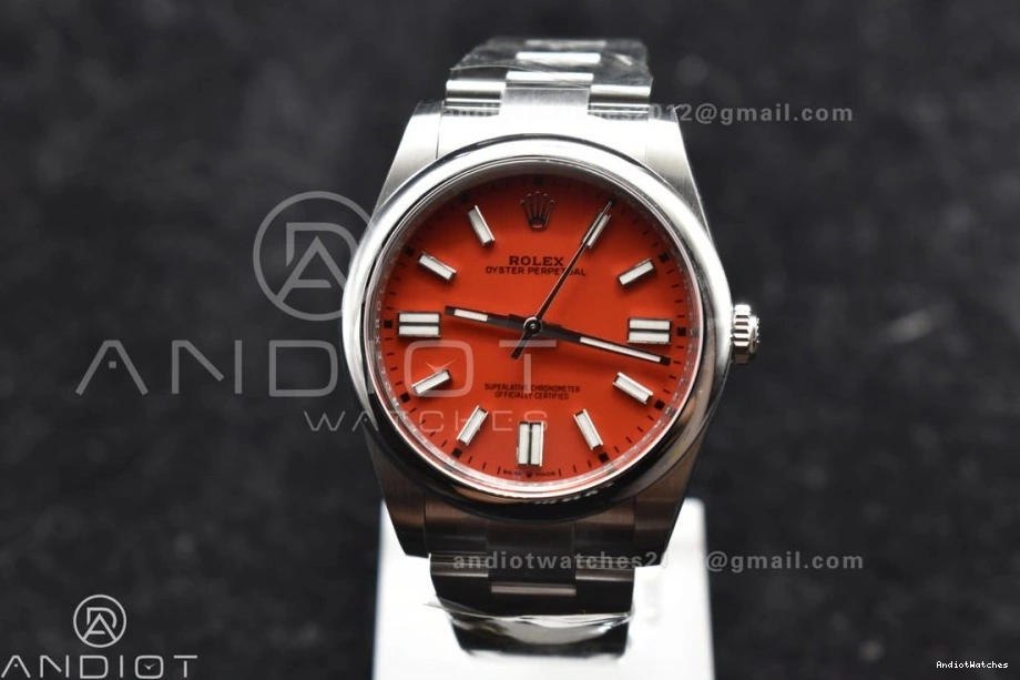 124300 Red Steel Edition Unisex Clean 41mm 904L Best Oyster 938 Perpetual VR 1:1 Dial 0712